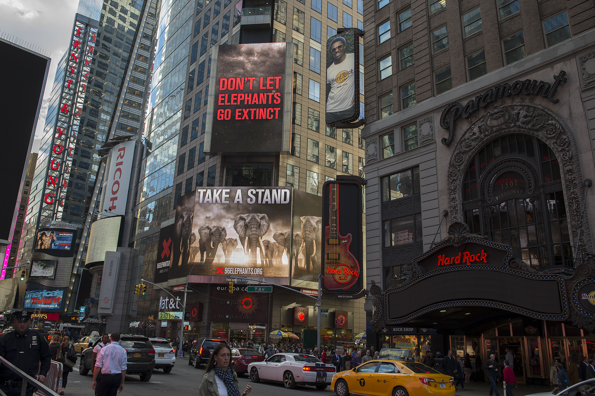 Take A Stand for Elephants at Times Square